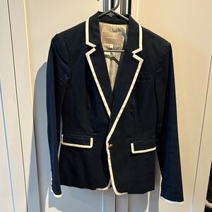 Banana Republic Outlet Navy Blue Blazer with White Trim